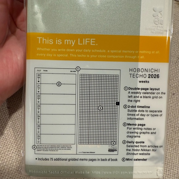 Japan Hobonichi Techo 2026 Planner Frog and toad - Picture 2 of 3